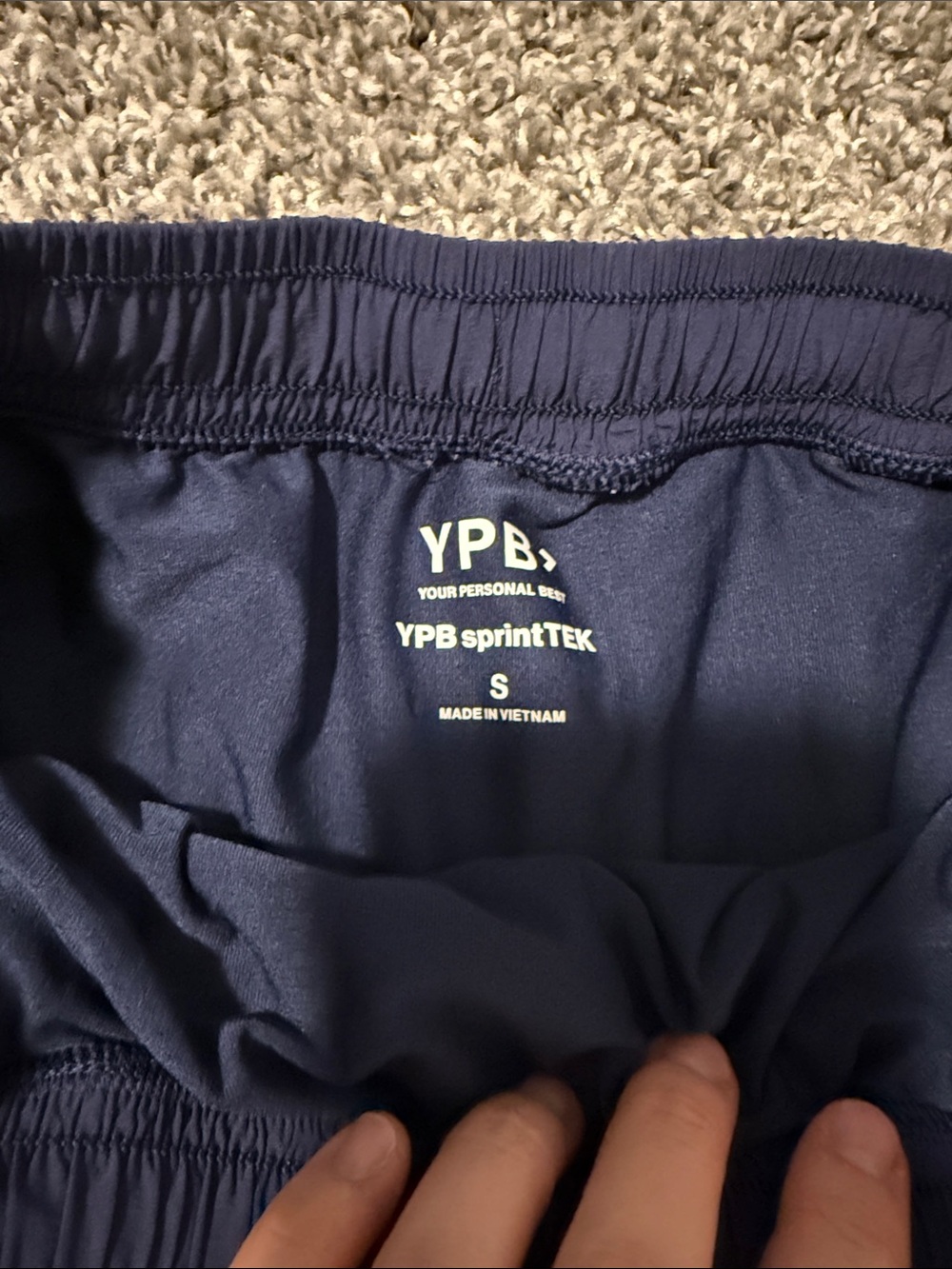 YPB Abercrombie and fitch sprintek running shorts in navy - Picture 2 of 3